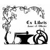Tampon ex-libris en bois maxi 6x4 cm
