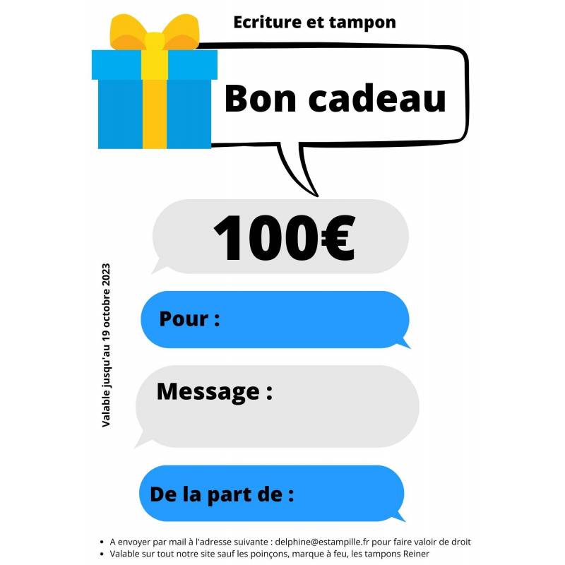 Bon cadeau de 100€