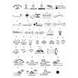 Lot de 10 appréciations auto-encreurs