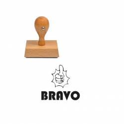 Tampon appréciation Bravo n°5 en bois