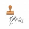 Tampon animaux dauphins en bois