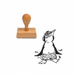 Tampon animaux pingouin en bois