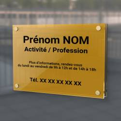Plaque professionnelle géomètre