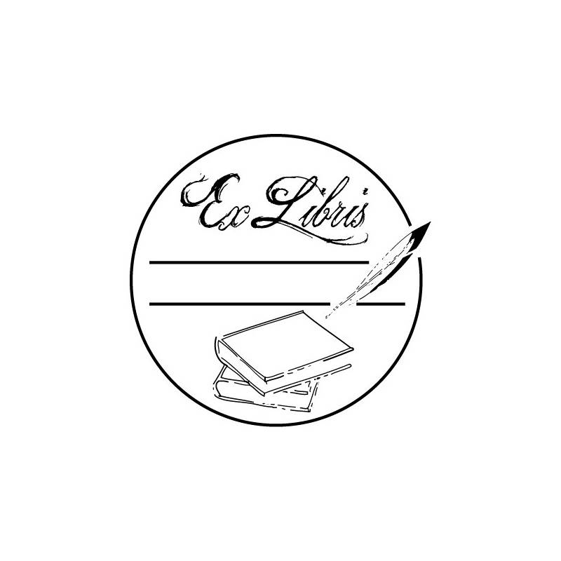 Tampon ex-libris en bois à compléter