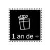 Tampon anniversaire 1 an de + en bois