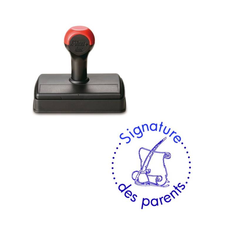 Tampon signature des parents encre Shiny