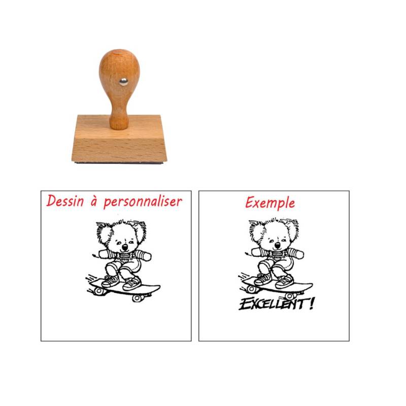 Tampon enseignant koala à personnaliser n°78
