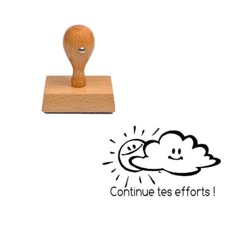 Tampon enseignant continue des efforts nuage/soleil météo n°154 Tampon enseignant continue des efforts nuage/soleil météo n°154