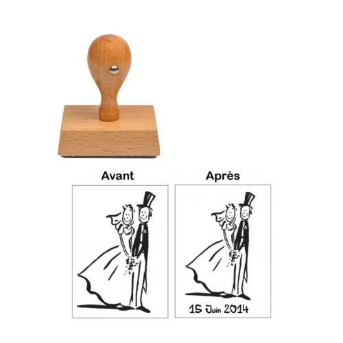 Tampon Mariage personnalisé Les Mariés Tampon Mariage personnalisé Les Mariés