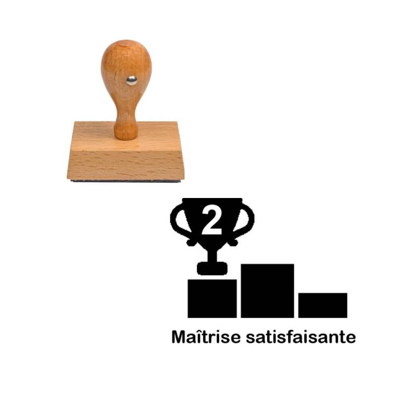 Tampon enseignant maîtrise satisfaisante trophée 2 n°236