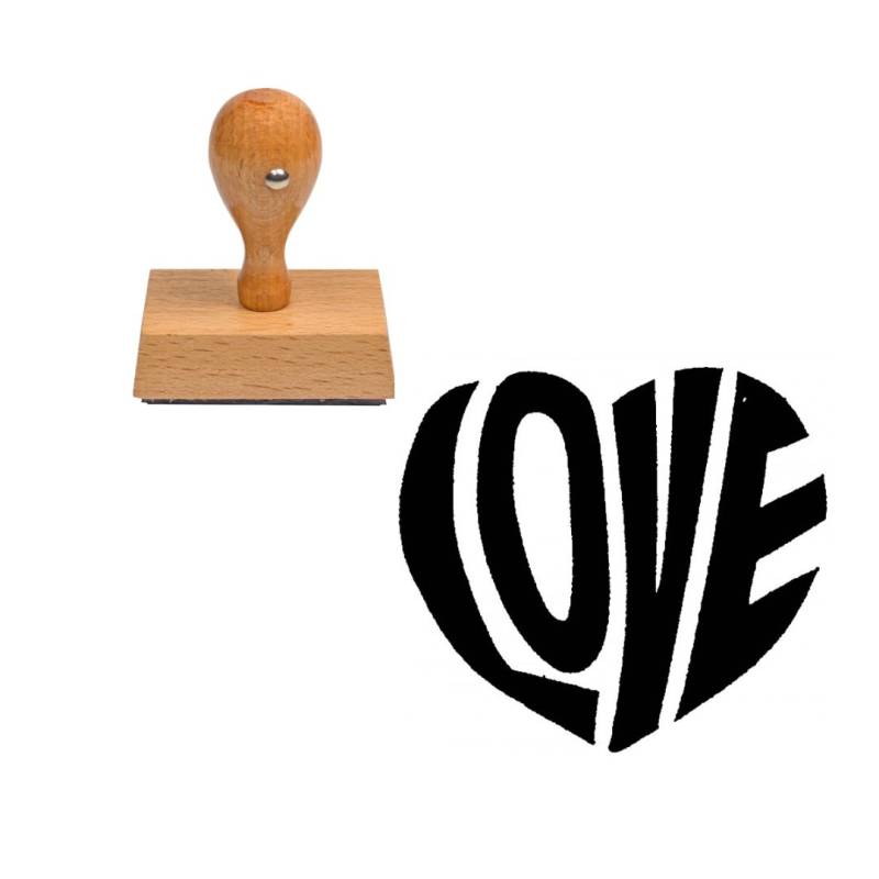 Tampon pour mariage Love coeur