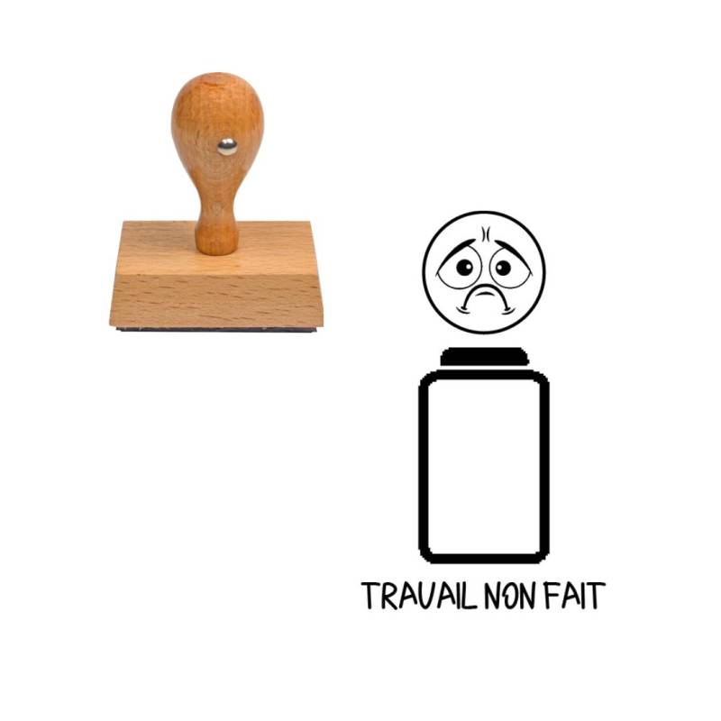 Tampon smiley Travail non fait en bonhomme n°374