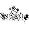 Tampon anniversaire bon anniversaire avec ballon en bois