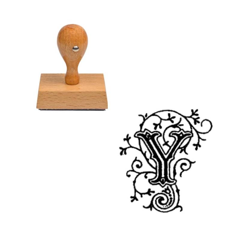 Tampon alphabet Y en bois