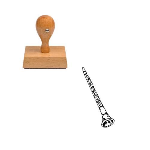 Tampon musique clarinette en bois Tampon musique clarinette en bois