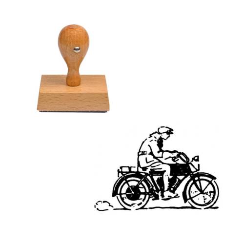 Tampon Motocycliste en bois Tampon Motocycliste en bois