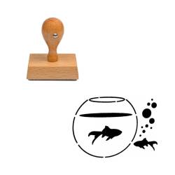 Tampon animaux Aquarium en bois