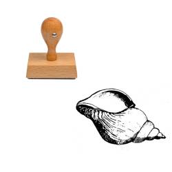 Tampon animaux Coquillage en bois