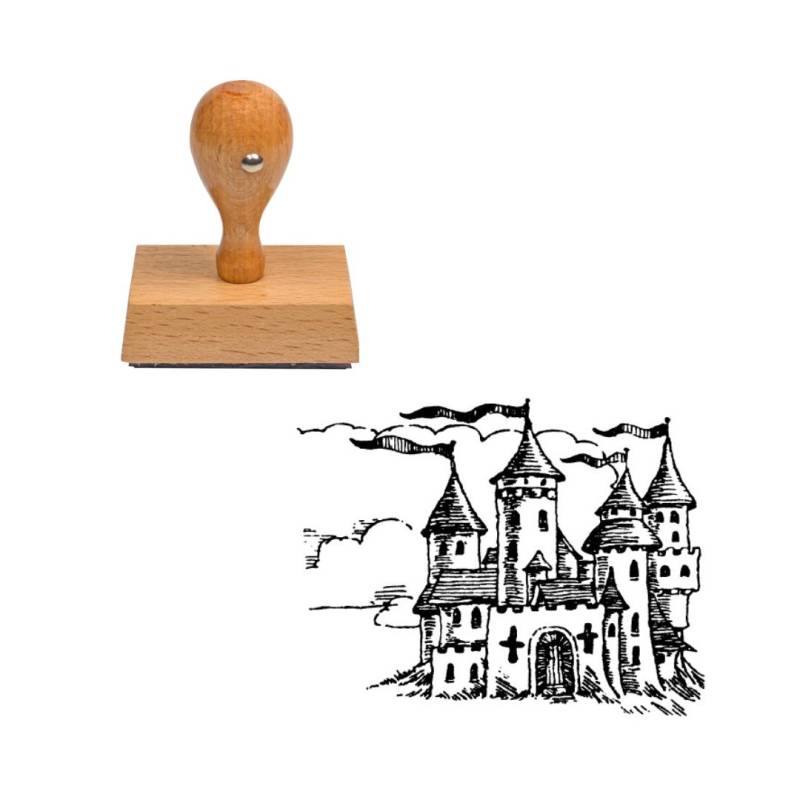 Tampon conte de fée Château de la princesse en bois