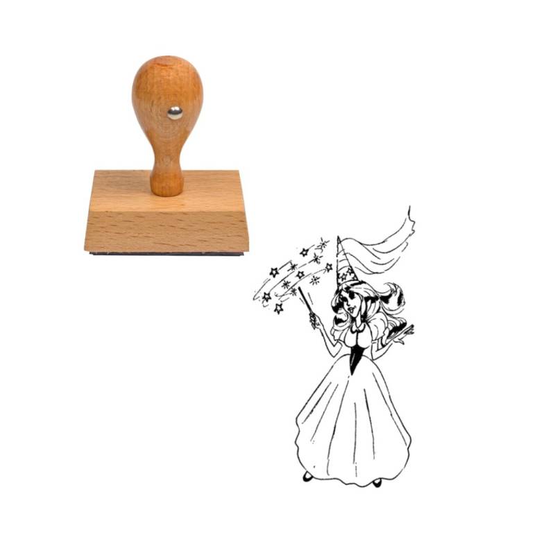Tampon conte de fée Princesse en bois