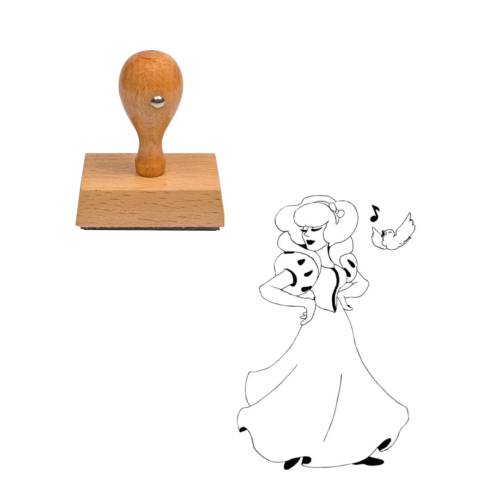 Tampon conte de fée Cendrillon en bois Tampon conte de fée Cendrillon en bois