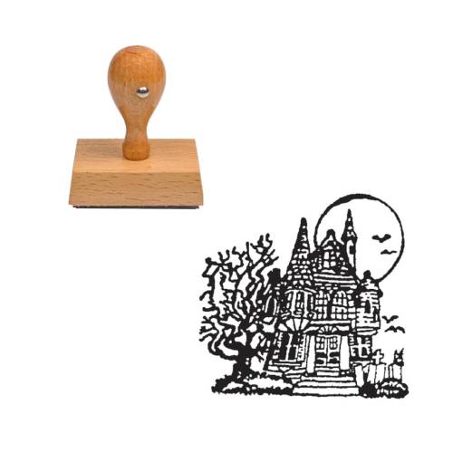 Tampon conte de fée Château de sorcière en bois Tampon conte de fée Château de sorcière en bois