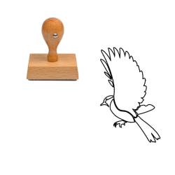 Tampon animaux Oiseau en bois