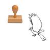 Tampon animaux Oiseau en bois