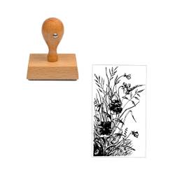 Tampon fleur en tableau des champs