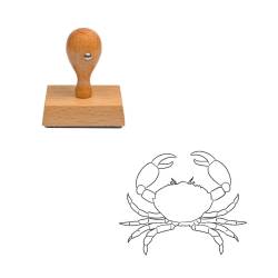 Tampon animaux Crabe en bois