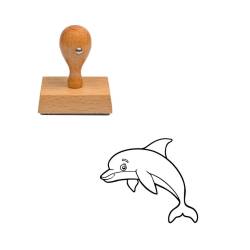 Tampon animaux Dauphin en bois