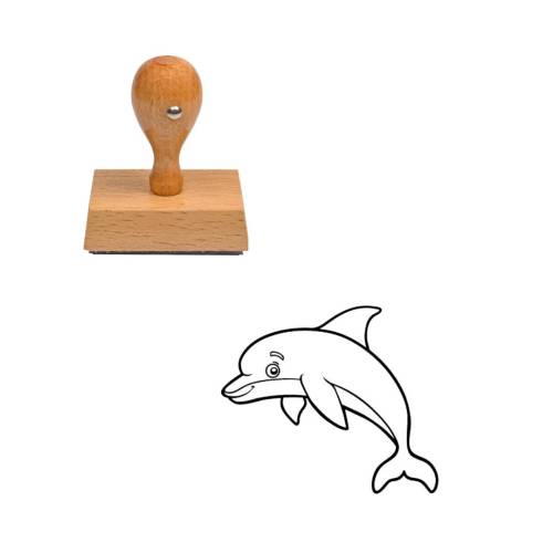 Tampon animaux Dauphin en bois Tampon animaux Dauphin en bois