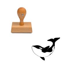 Tampon animaux Orque en bois