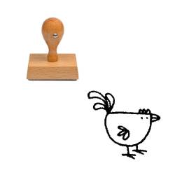 Tampon animaux Coq en bois
