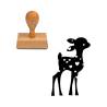Tampon animaux Bébé biche en bois