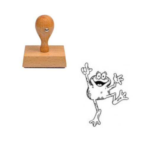 Tampon animaux Grenouille en bois Tampon animaux Grenouille en bois