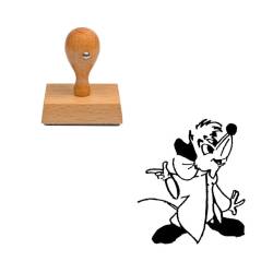 Tampon animaux Souris dessin animé en bois