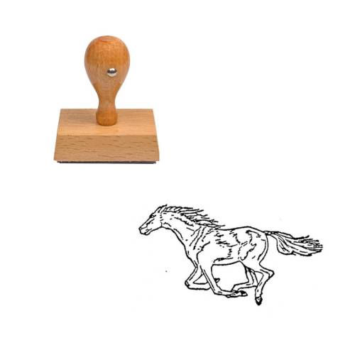 Tampon animaux Cheval au galop en bois Tampon animaux Cheval au galop en bois