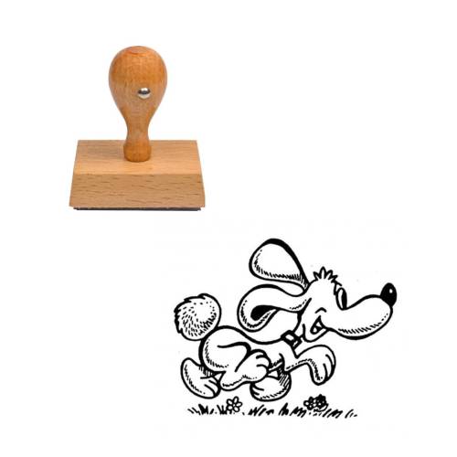Tampon animaux Chien rigolo en bois Tampon animaux Chien rigolo en bois