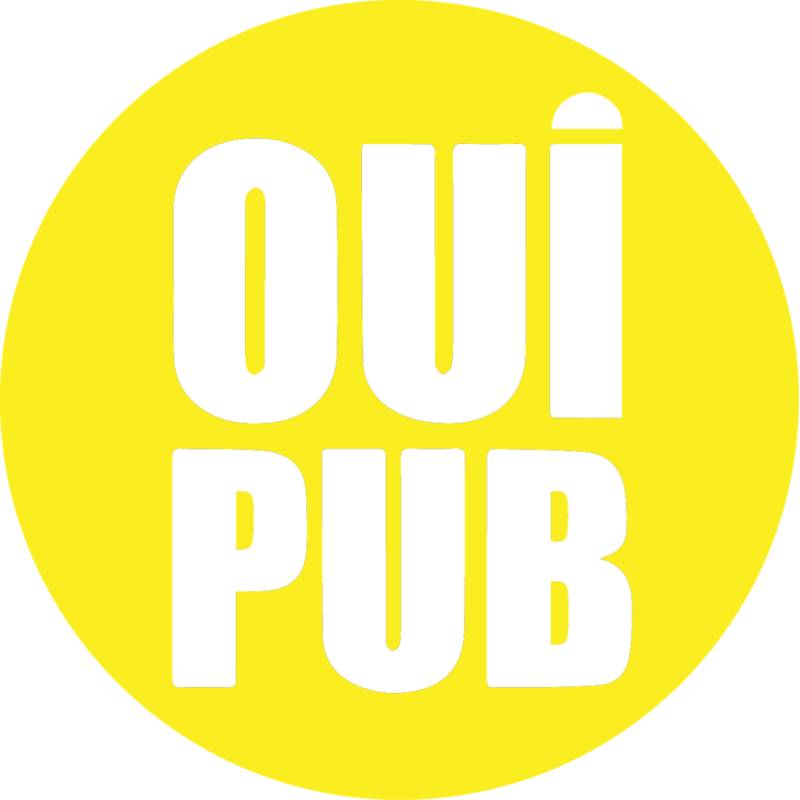 Plaque OUI PUB jaune