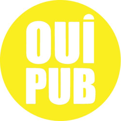Plaque OUI PUB jaune Plaque OUI PUB jaune