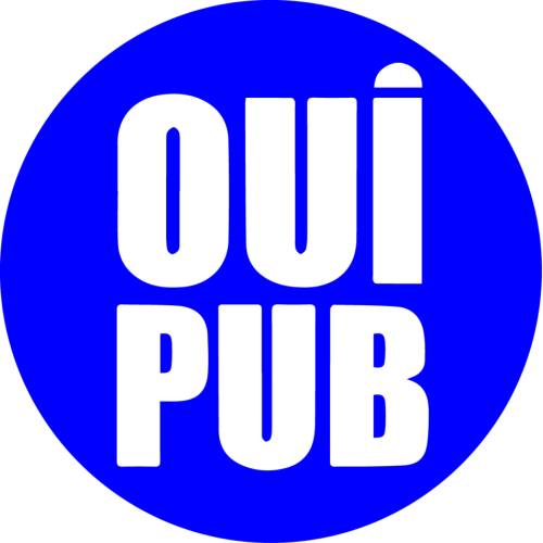 Plaque OUI PUB Bleu Plaque OUI PUB Bleu