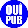 Plaque OUI PUB Bleu