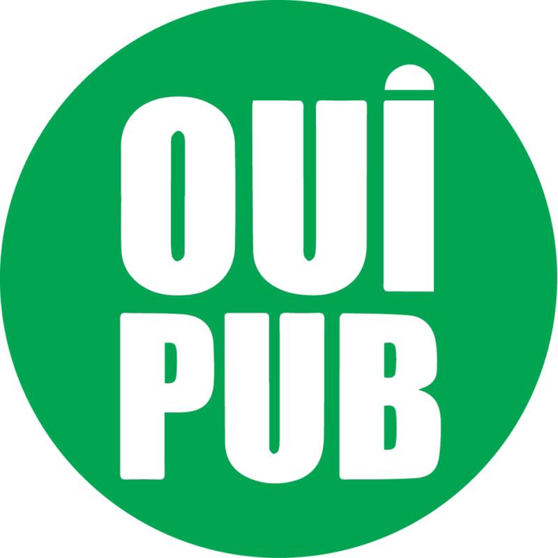 Plaque OUI PUB Vert