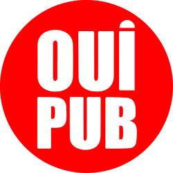 Plaque OUI PUB Rouge