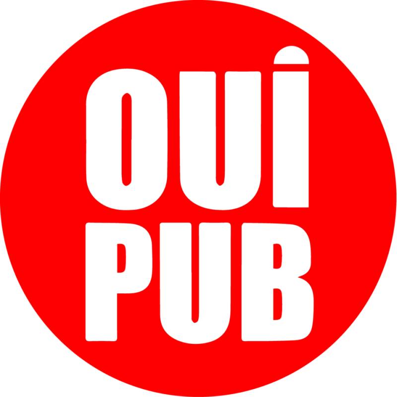 Plaque OUI PUB Rouge