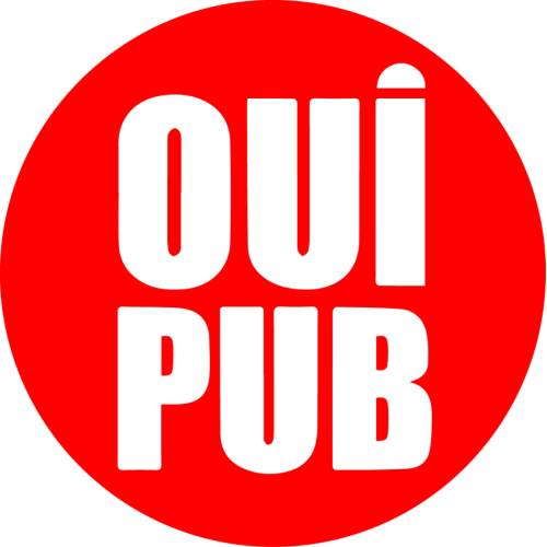 Plaque OUI PUB Rouge Plaque OUI PUB Rouge
