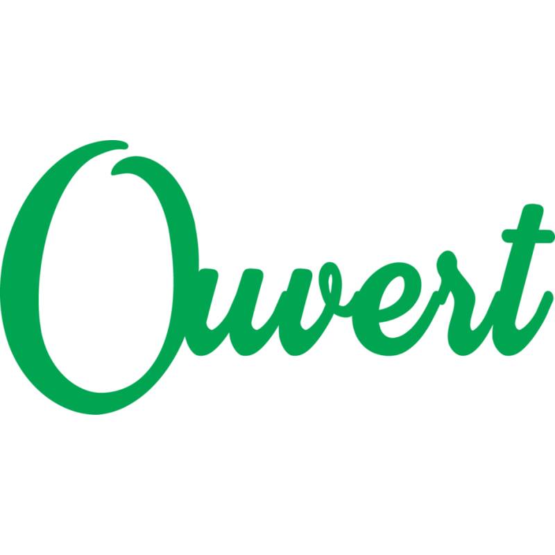 Plaque Ouvert