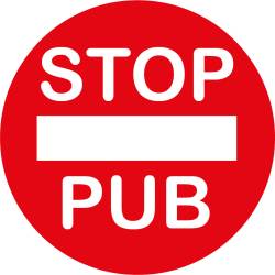 Plaque STOP PUB