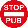Plaque STOP PUB